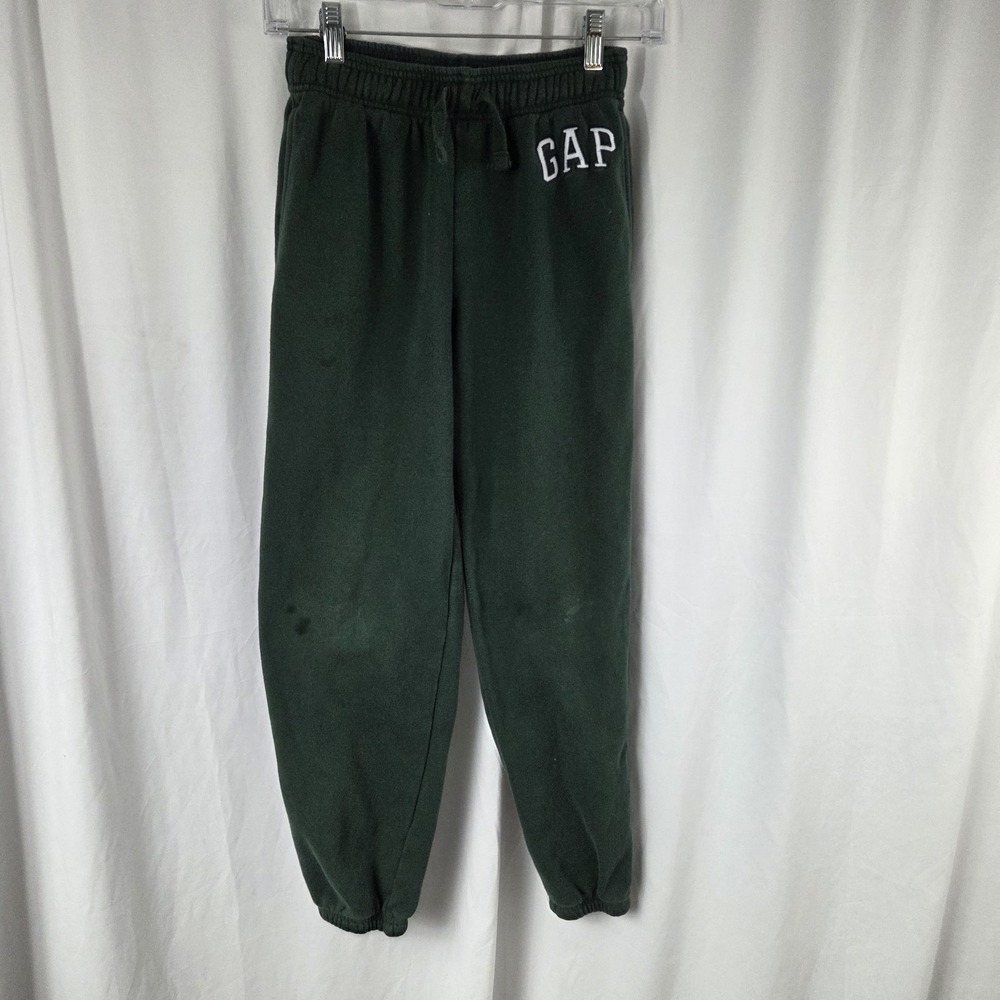 Gap Kids Boys Size XL Fleece Joggers Green Embroidered Logo